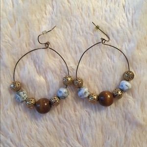 Beaded hoop earrings